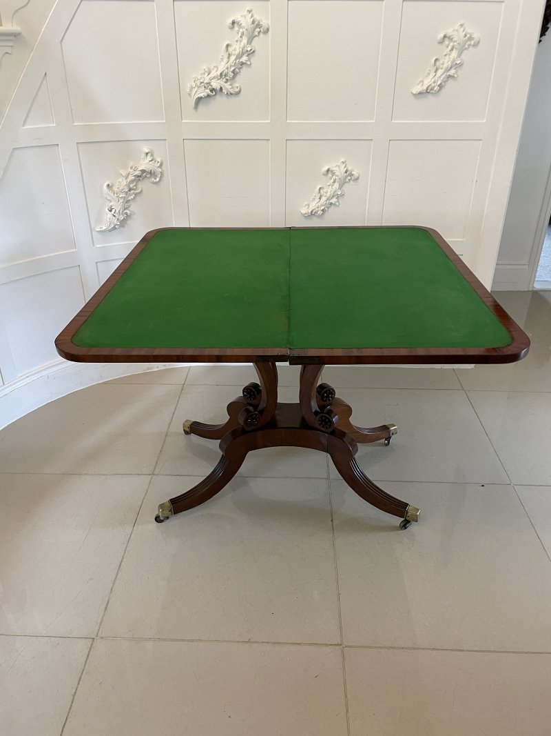 Antique Regency Quality Mahogany Card Table - Image 6